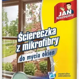 Kup online Jan Niezbędny ściereczka z mikrofibry do mycia okien 40x40cm bez smug 1 szt