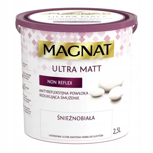 Wyjątkowa oferta Magnat Ultra Matt farba lateksowa antyrefleksyjna Biały Mat 2,5L