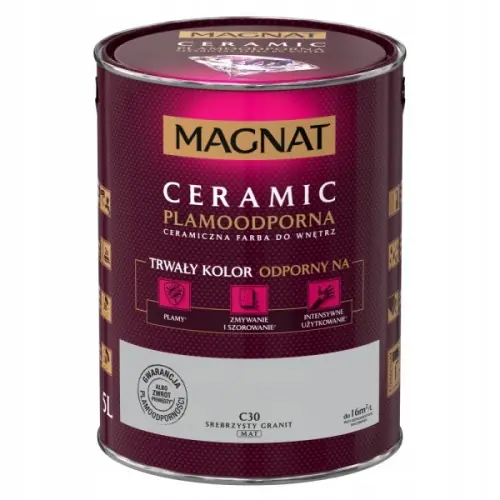 Szybka wysyłka MAGNAT Ceramic ceramiczna farba do wnętrz Srebrzysty Granit 5L