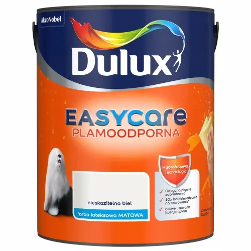 Dulux EasyCare farba lateksowa ścienna Nieskazitelna Biel mat 5L Promocja