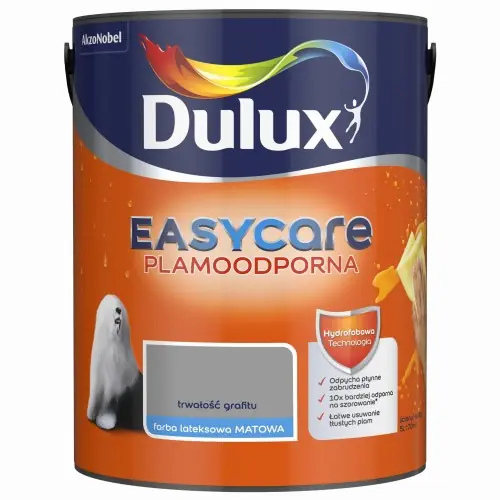 Dulux EasyCare farba lateksowa ścienna Trwałość Grafitu mat 5L Ostatnia szansa