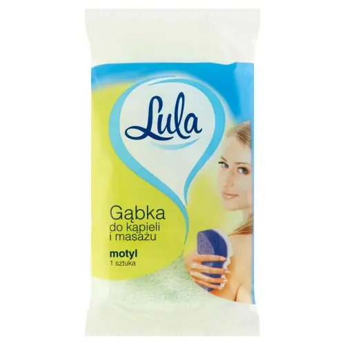 Nowość Stella gąbka do kąpieli i masażu dwustronna peelingująca kolorowa 1 szt.