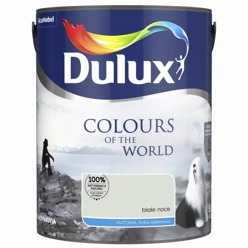 Dulux Kolory Świata farba lateksowa ścienna Białe Noce mat 5L Do wyczerpania zapasów