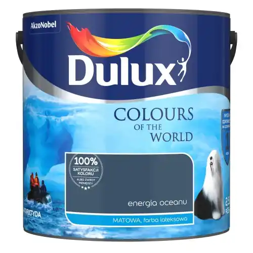 Dulux Kolory Świata farba lateksowa ścienna Energia Oceanu mat 2,5L Nie przegap