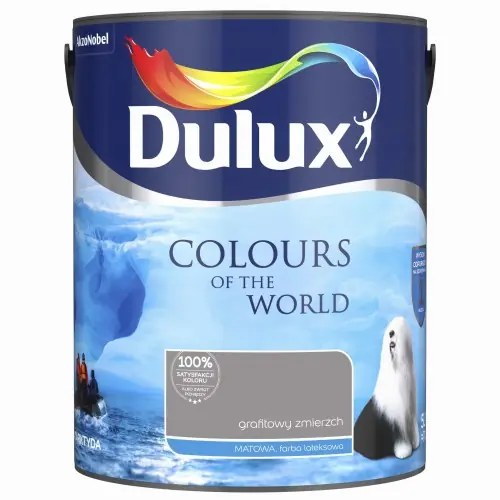 Dulux Kolory Świata farba lateksowa ścienna Grafitowy Zmierzch mat 5L Popularny