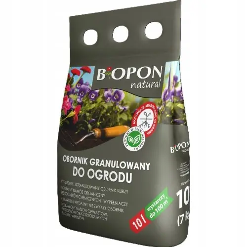 Niska cena Biopon obornik nawóz naturalny granulowany organiczny kurzak 10L