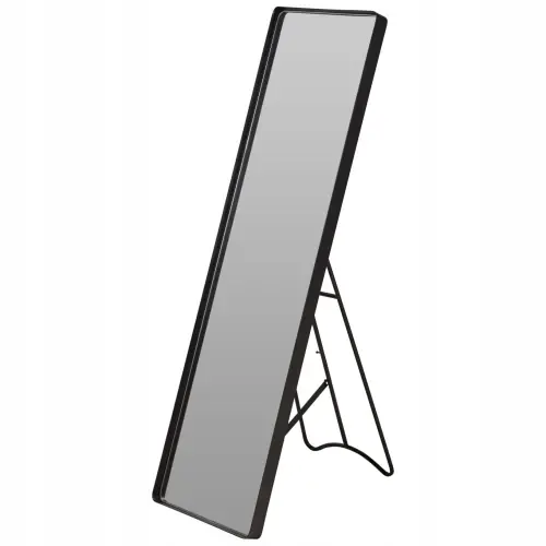 Ekspresowa dostawa Lustro stojące prostokątne czarna rama ozdobne 30,5x113 cm