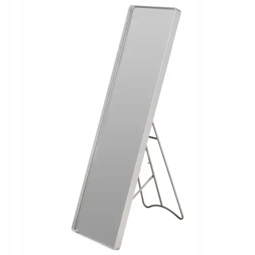 Hit cenowy Lustro stojące prostokątne biała rama ozdobne 30,5x113 cm