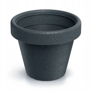 Wyjątkowa oferta Doniczka plastikowa osłonka okrągła szary antracyt 29,8 cm Origina