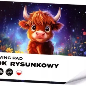 Rabat Blok rysunkowy krówka biały A4 20 kartek