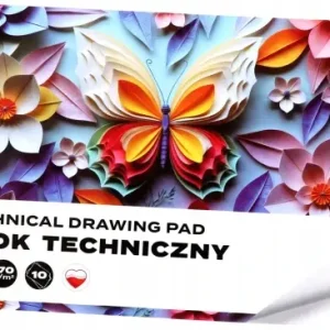Blok techniczny Motyle biały A4 10 kartek Oferta