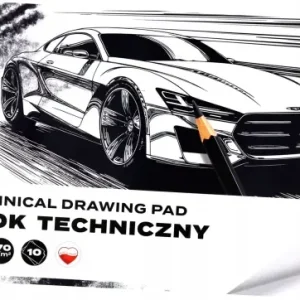 Blok techniczny Auto A4 biały 10 kartek Ograniczona ilość
