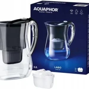 Aquaphor Dzbanek filtrujący LAGO tworzywo sztuczne czarny + wkład 3,8L Zamów dziś