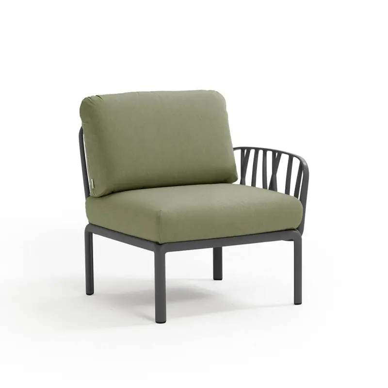 Tani Nardi Sofa Komodo E. Terminale Antracyt-Giungla