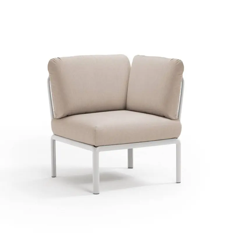 Nardi Sofa Komodo E. Angolo Bianco-Canvas Tani