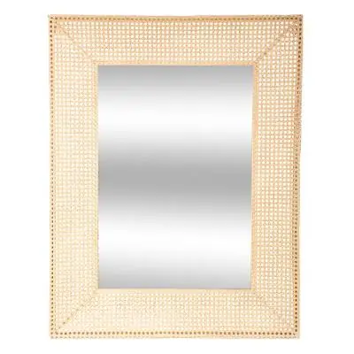 Promocja Prostokątne lustro w ramie z plecionki 70x90| Atmosphera