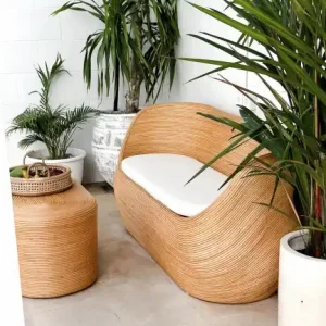 Sofa rattanowa Tegal jasna | Monnarita Szybka dostawa