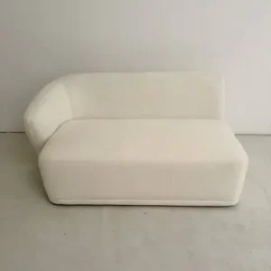 Sofa dwuosobowa z lewym podłokietnikiem Amarone Lux - Kremowa | Monnarita Darmowa dostawa