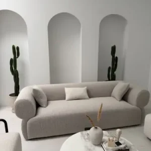 Sofa trzyosobowa Milano - Beżowa | Monnarita Wyprzedaż