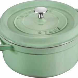 Staub La Cocotte - garnek żeliwny okrągły 6.7 l, miętowy Nie przegap