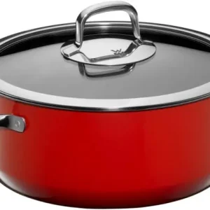 WMF Fusiontec Compact red - Niski garnek 24cm, 4,5l Dostępne od ręki