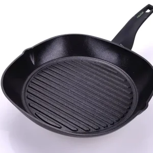 Bezpieczne zakupy MONETA - Patelnia grillowa 28cm NOVA, indukcja