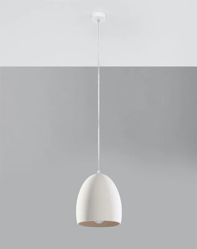 Lampa wisząca ceramiczna Flawiusz biała Nowość