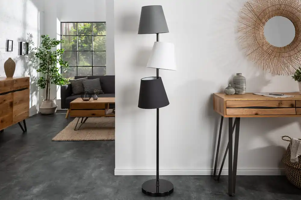 Bezpieczne zakupy Lampa podłogowa Floor 163 cm czarne-zielone