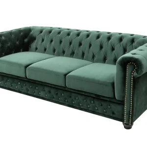 Sofa Niagara 3 aksamit zielony Invicta Nowość