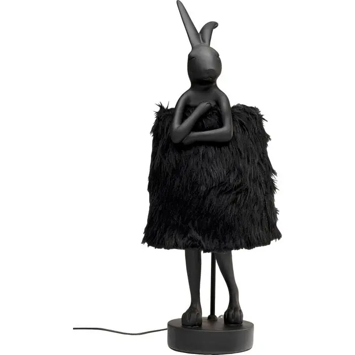 Lampa Stołowa Animal Rabbit Fur Black/Gold 68 cm Zamów teraz