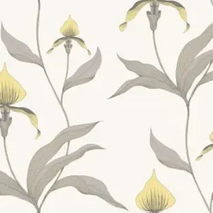 Oferta limitowana Tapeta Cole and Son Orchid Lemon/Grey/Chalk