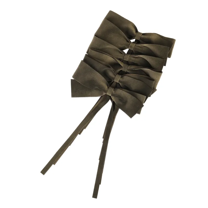 AKSAMITNE KOKARDKI DEKORACYJNE - BROWN BOWS - 6 SZT. - ROSEBERRY HOME Nowy