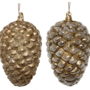 Bezpieczna płatność BOMBKA CHOINKOWA SZYSZKA - SET 2 SZT. - 14CM - SHISHI