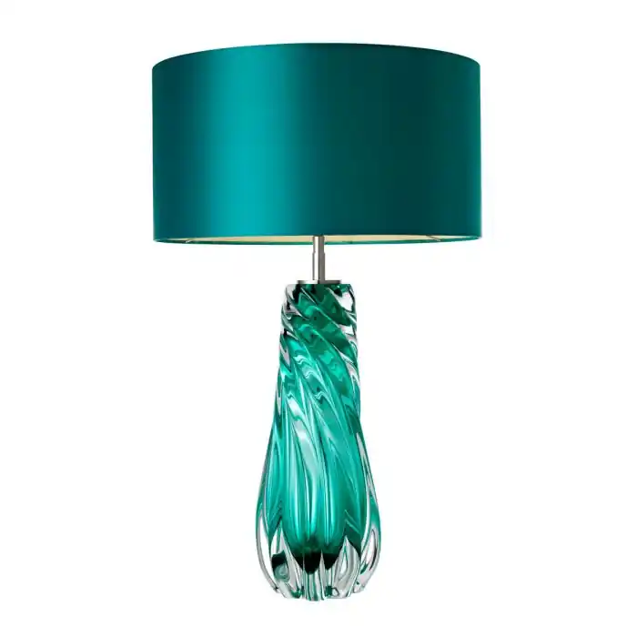 Super okazja Lampa stołowa Barron turkusowa Eichholtz