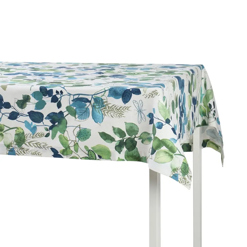 OBRUS BAWEŁNIANY BLUE SPARROW- 130 x 200 CM - ROSEBERRY HOME Premium