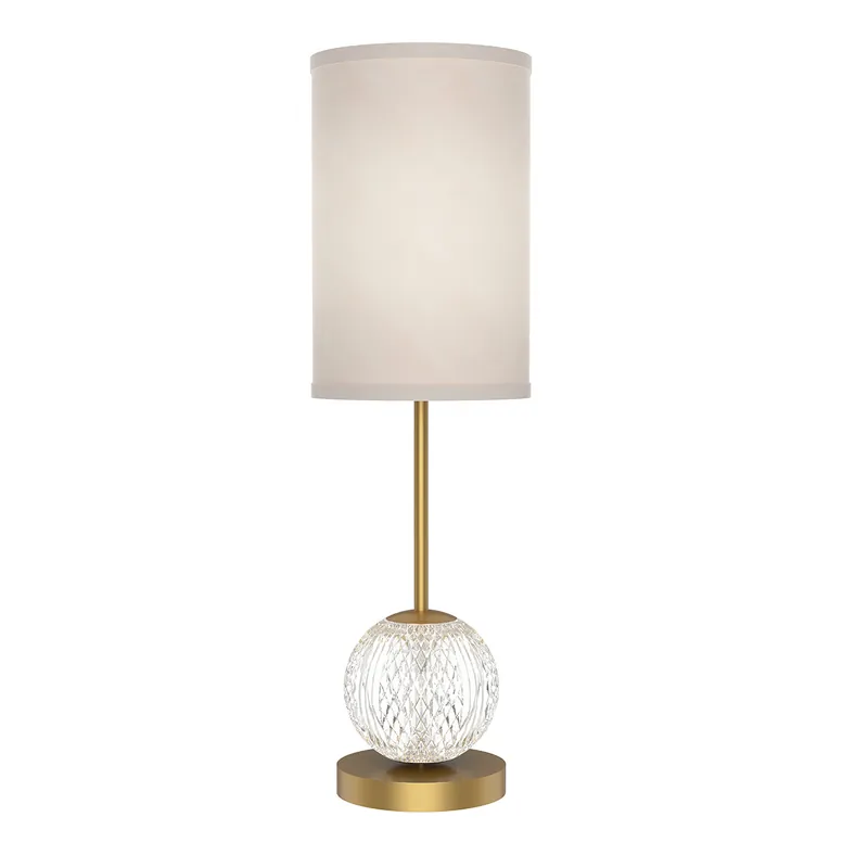 Nie przegap Średnia lampa stołowa LED Marni - Naturalny mosiądz