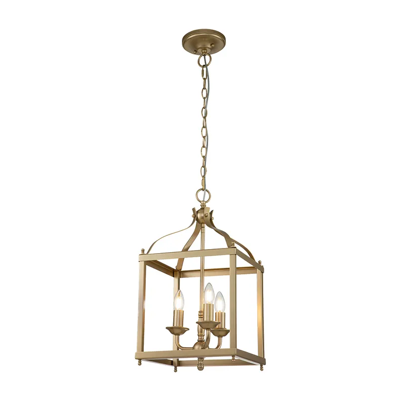 Średnia lampa wisząca Larkin - 3 źródła światła - Naturalny mosiądz Promocja