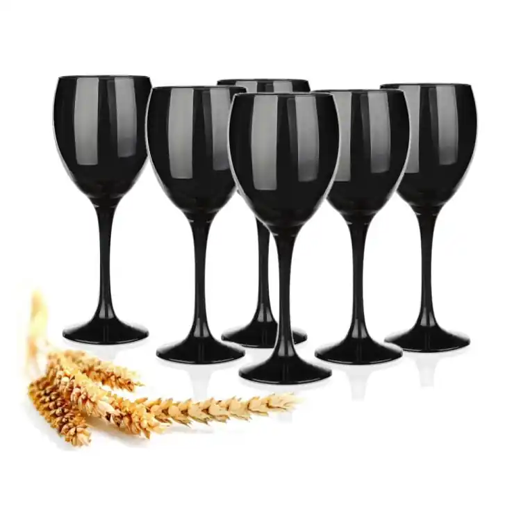 Popularny Kieliszki do wina Glasmark Czarne 300 ml komplet 6 sztuk