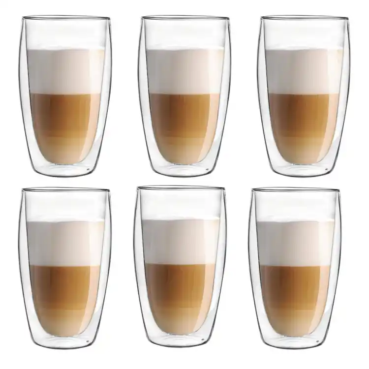 Okazja Zestaw 6 szklanek termicznych bez ucha Malachit 450 ml
