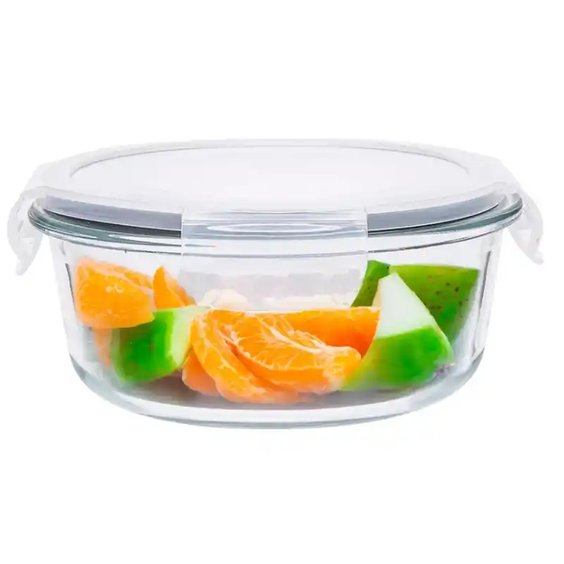 Bezpieczna płatność Pojemnik szklany 600 ml okrągły lunchbox Altom Fresh żaroodporny hermetyczny