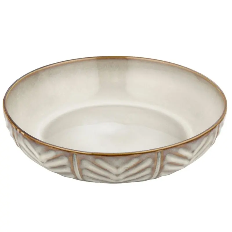 Nowy Serwis obiadowy porcelanowy Florina Lehti 18 elementów zestaw talerzy dla 6 osób liście