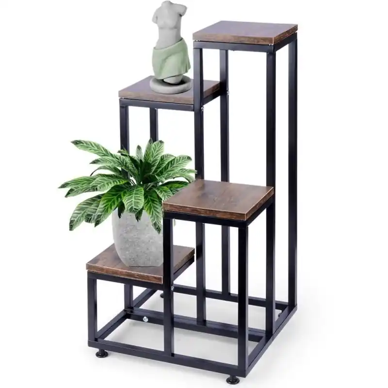 Oferta Kwietnik kaskadowy metalowy loft Vilde 4-poziomowy stojak na kwiaty i dekoracje