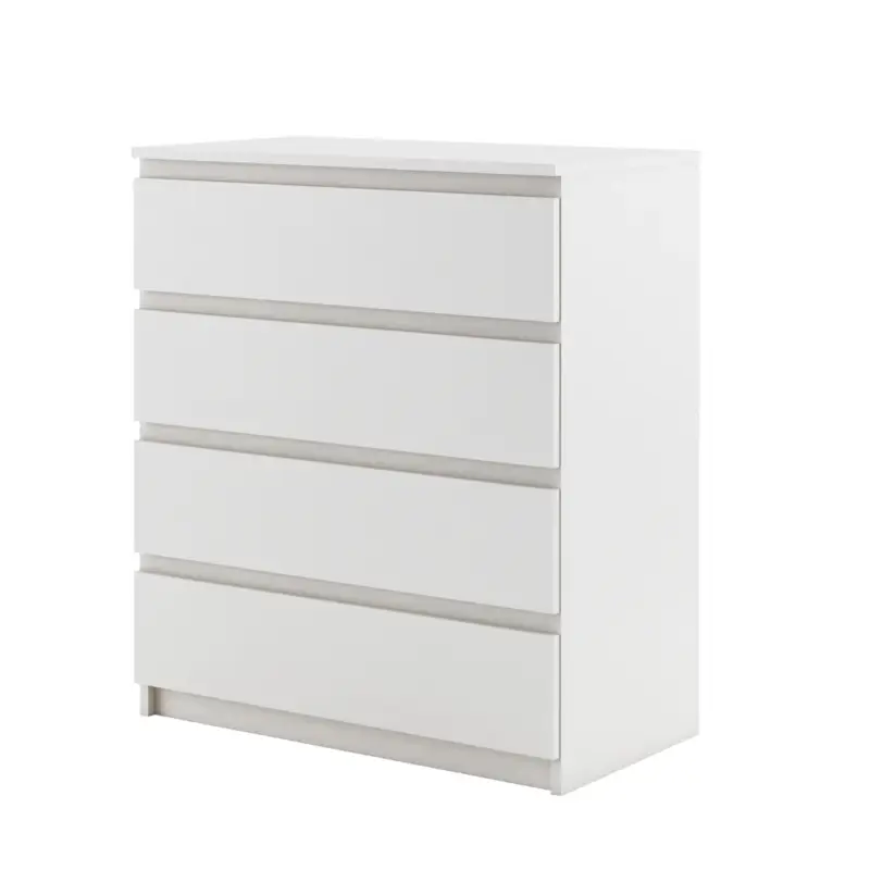 Komoda Idea 73 cm z czterema szufladami biały Bezpieczne zakupy
