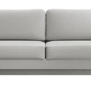Kanapa rozkładana trzyosobowa Tomonde z pojemnikiem jasnoszara welur łatwoczyszczący Oferta