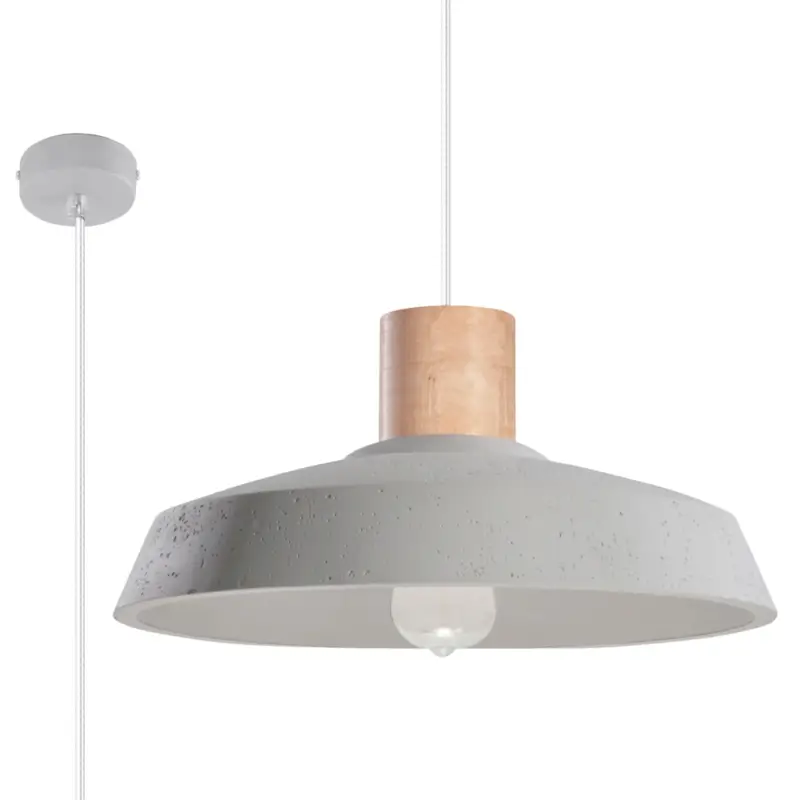 Hit sprzedaży Lampa wisząca Ruddler średnica 40 cm szara beton