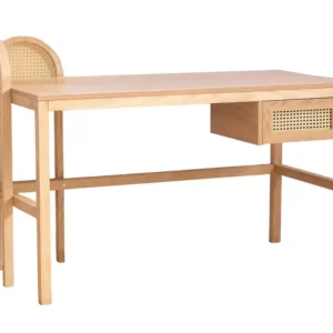 Biurko Crattale 130x60 cm z rattanowymi akcentami Tylko dziś