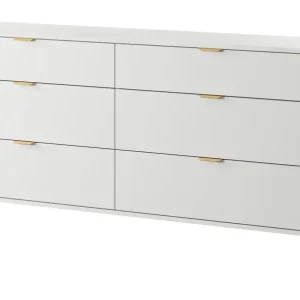 Komoda Oval z sześcioma szufladami 173 cm Biała Wybór klientów