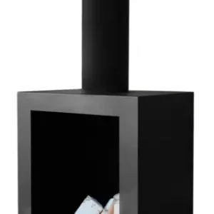 Obniżka ceny Biokominek wolnostojący Funerill 136x43,5 cm ze stali czarny strukturalny