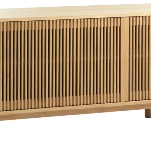 Komoda niska Bruzel 143 cm lamele dąb naturalny Kup online