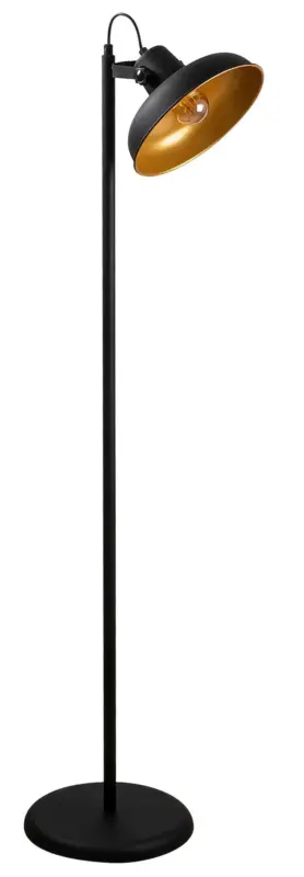 Ekspresowa dostawa Lampa podłogowa Wellfran 145 cm czarna metalowa